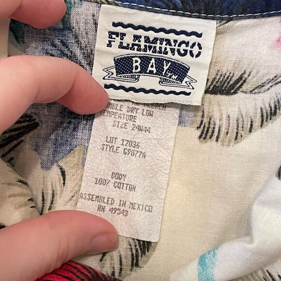 Vintage 24W44 1980s Hawaiian button down t-shirt tropical beach vacation cotton - Picture 4 of 7